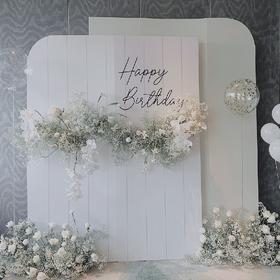 满天星-白色系生日布置