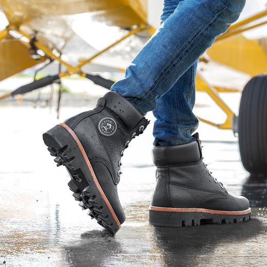 限时特价——西班牙原产羊毛款皮毛一体时尚超舒适男士皮靴MLC1黑色(超轻款 · 高品质纯天然羊毛内衬) 商品图6