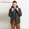 YvesFigarau伊夫·费嘉罗冬季厚款商务休闲保暖连帽长款羽绒服924276 商品缩略图0