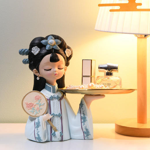 宫廷古风娃娃装饰品摆件客厅进门钥匙收纳电视柜床头酒柜房间摆设 商品图5