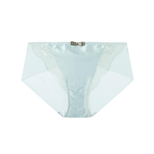 安莉芳新品舒适无痕色丁内裤女棉质底裆蕾丝边低腰三角裤E300419 商品图5