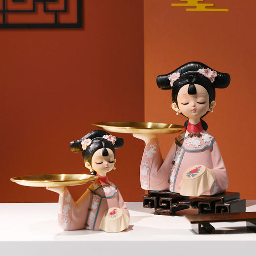 宫廷古风娃娃装饰品摆件客厅进门钥匙收纳电视柜床头酒柜房间摆设 商品图8
