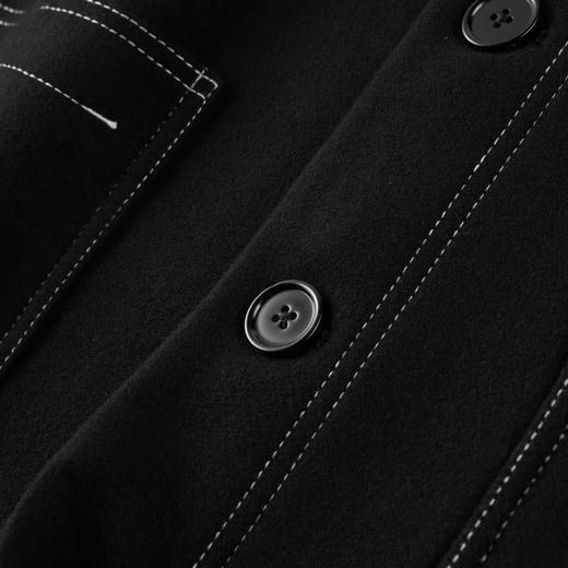 太平鸟男装 中长款工装休闲羊毛毛呢大衣潮B2AAB4367 商品图3