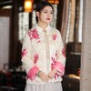 2021冬季新款国风时尚新中式国色牡丹重工刺绣夹棉外套 LX21049 商品缩略图1