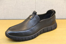 豪行秋款10359951一脚蹬休闲布洛克英伦皮鞋潮流韩版男士百搭板鞋 专柜正品