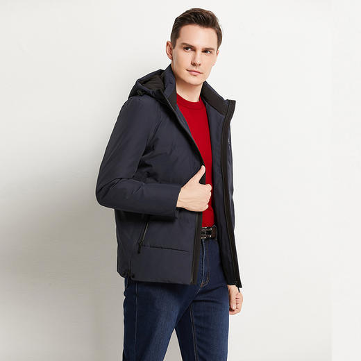 YvesFigarau伊夫·费嘉罗冬季厚款商务休闲保暖连帽羽绒服924277 商品图2