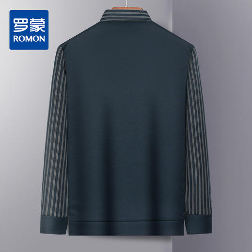 【加绒加厚】罗蒙秋冬男装套装保暖衬衫商务休闲拼色假两件长袖衬衣男 商品图1