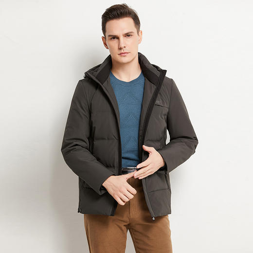 YvesFigarau伊夫·费嘉罗冬季厚款商务休闲保暖连帽长款羽绒服924276 商品图2