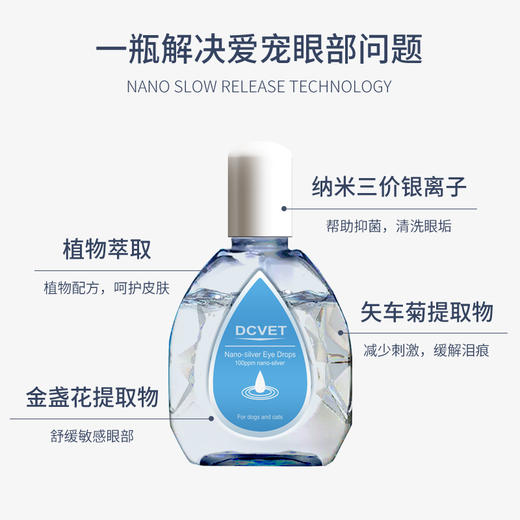 那非普眼可清滴眼液15ml猫犬用去泪痕眼部抗菌消炎红肿清洁眼药水 商品图1