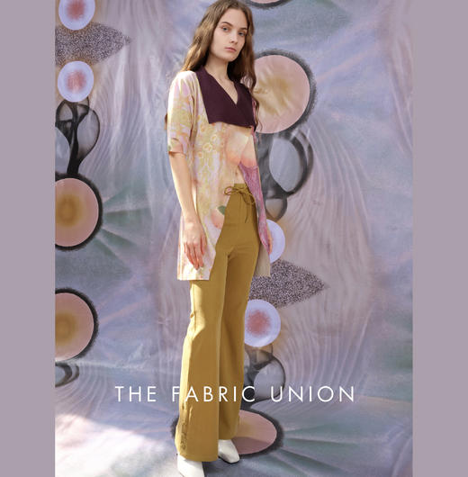 THE FABRIC UNION大翻领羊毛外套休闲微喇叭裤 商品图2