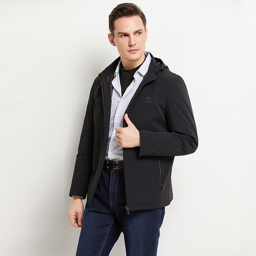 YvesFigarau伊夫·费嘉罗冬季厚款商务休闲保暖连帽羽绒服924268 商品图3