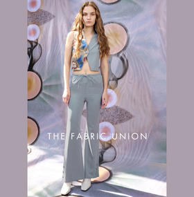 THE FABRIC UNION背部扭结马甲休闲微喇叭裤