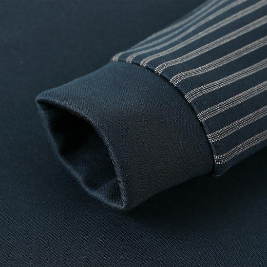 【加绒加厚】罗蒙秋冬男装套装保暖衬衫商务休闲拼色假两件长袖衬衣男 商品图10