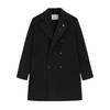 太平鸟男装 羊毛大衣休闲黑色长款羊绒外套B1AAB4410 商品缩略图0