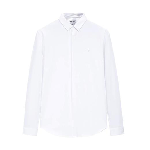 太平鸟男装 白色衬衫男商务休闲长袖衬衣B1CAB4231 商品图0