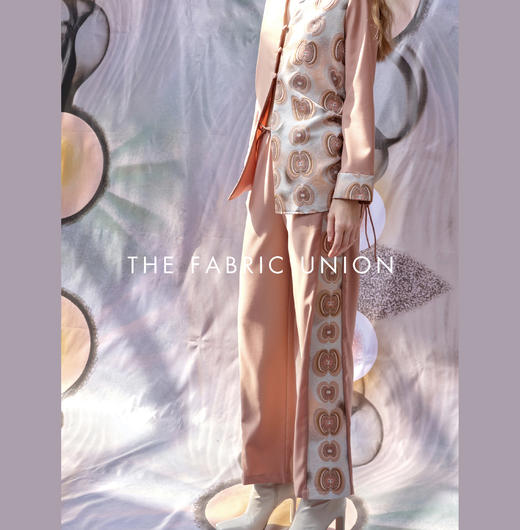 THE FABRIC UNION提花抽绳休闲衬衣提花拼接休闲阔腿裤 商品图1