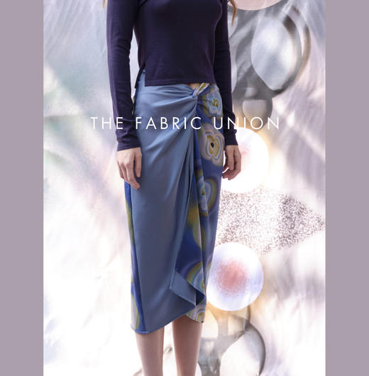 THE FABRIC UNION一字露肩上衣印花扭结假日半裙 商品图3