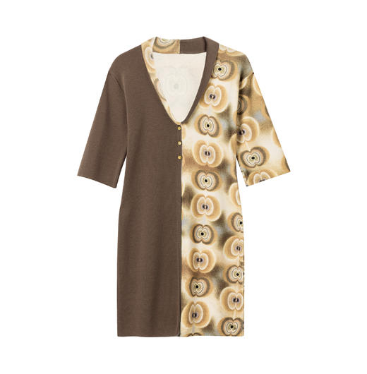 THE FABRIC UNION印花拼接羊毛外套休闲微喇叭裤 商品图4