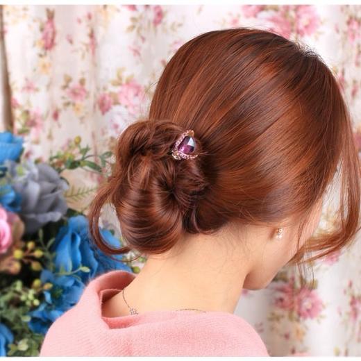 发簪古典u型簪子盘发宫廷民族风简约水钻发钗发叉汉服头饰饰品 商品图8