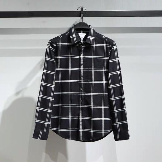 太平鸟男2021冬新款时尚休闲格纹长袖衬衫B1CAB4235 商品图0