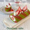 【圣诞节】圣诞节双色蛋糕卷 （尺寸：17cm）（配10人份刀叉盘） 商品缩略图1