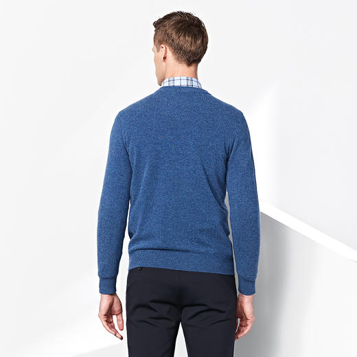 GOOD LUCK/德鲨新款百分百绵羊毛V领亲肤舒适百搭羊毛衫LR13502 商品图11