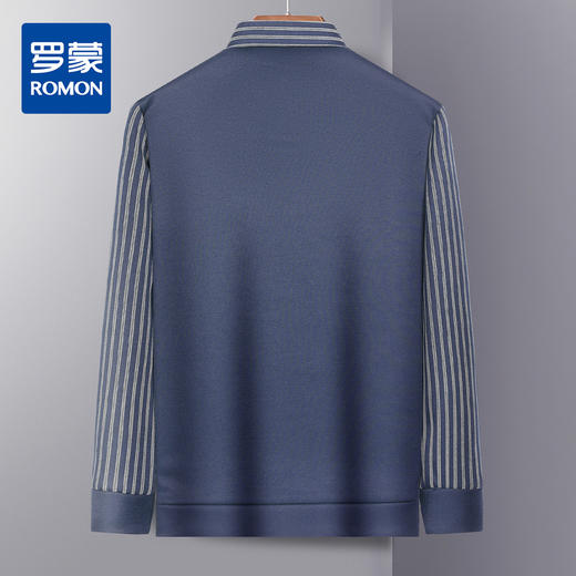 【加绒加厚】罗蒙秋冬男装套装保暖衬衫商务休闲拼色假两件长袖衬衣男 商品图3