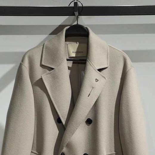 2021冬季双面尼大衣时尚格纹商务长款羊毛外套男士大衣 B1AAB4306 商品图2