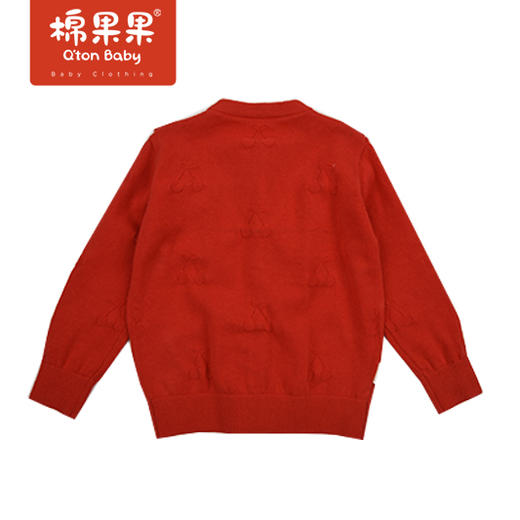 商场同款棉果果春季女童毛衣提花对开毛衣线衣M122161522107 商品图2