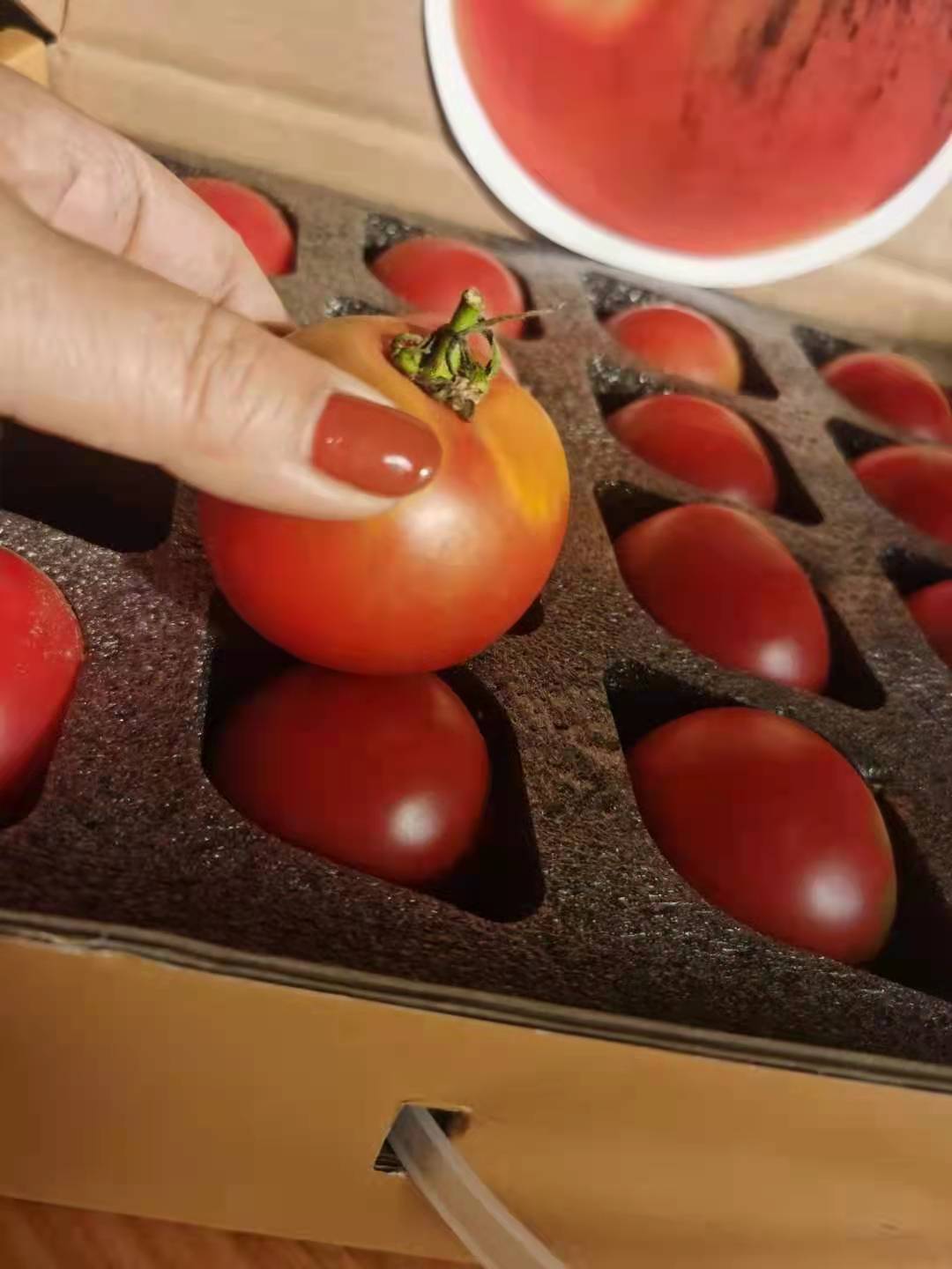 杞冠臻选炫彩丽妃蜜手提礼盒番茄35斤箱顺丰直达全国可发货