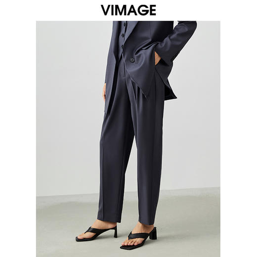 VIMAGE/纬漫纪春季新款职业干练百搭显瘦锥形休闲裤女裤子V1705302 商品图2