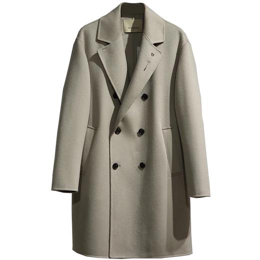 2021冬季双面尼大衣时尚格纹商务长款羊毛外套男士大衣 B1AAB4306 商品图0