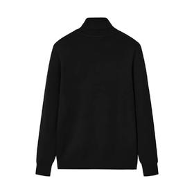 太平鸟男装 羊毛衫男黑色情侣高领毛衣男B1EGB4520