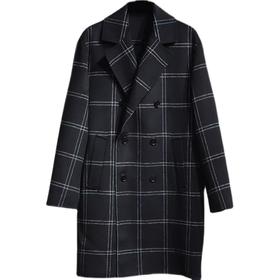 太平鸟男装2021冬新款时尚休闲双面呢毛呢大衣B1AAB4422