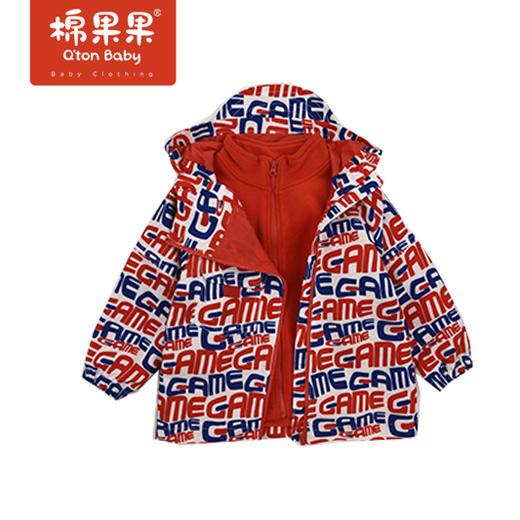 商场同款棉果果春季男童两件套印花连帽风衣M112100322072 商品图2