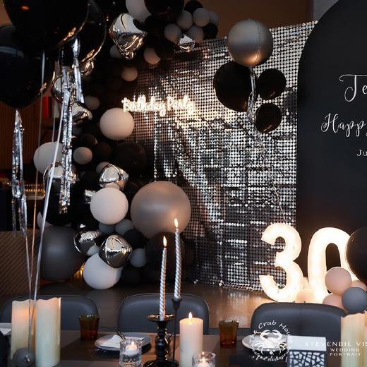 男士黑银色生日布置 商品图4