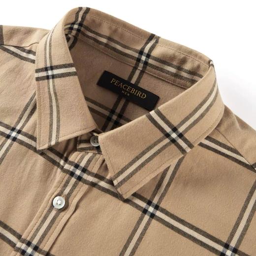 太平鸟男装 格子衬衫男2021年冬季新款衬衣B1CAB4233 商品图2