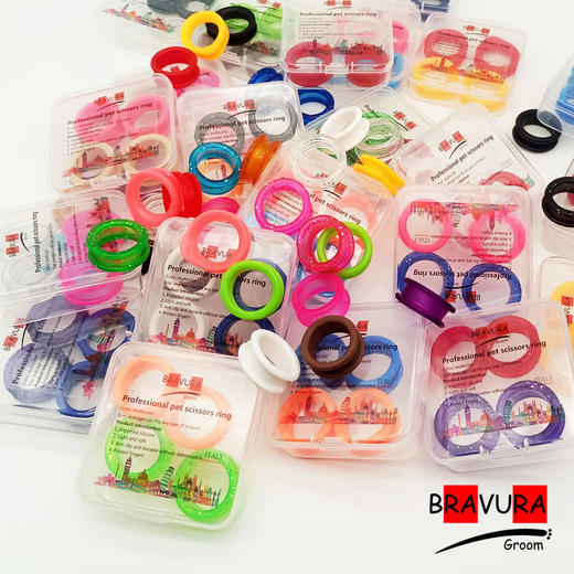 剪刀指环 彩色防滑指圈  意大利BRAVURAGROOM 宠物美容剪刀圈 多色可选 商品图4