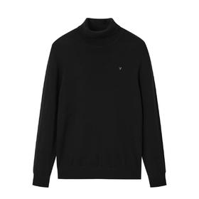 太平鸟男装 冬季黑色韩版修身高领毛衣B1EGB4447