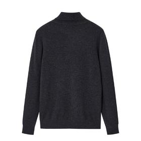 太平鸟男装 2021冬新款高领灰色商务毛衣B1EGB4448