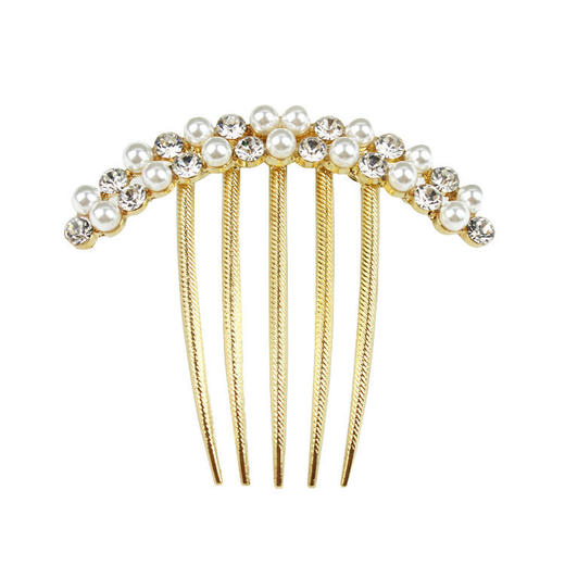 珍珠水晶盘发发梳成人中号插梳发夹女韩式丸子头发饰发卡插梳发簪 商品图9