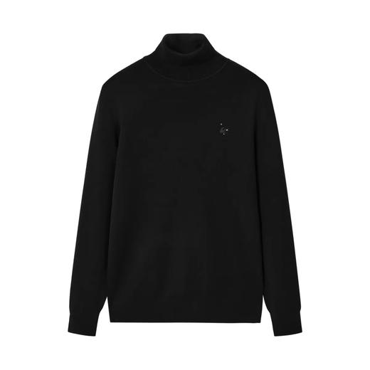 太平鸟男装 羊毛衫男黑色情侣高领毛衣男B1EGB4520 商品图1