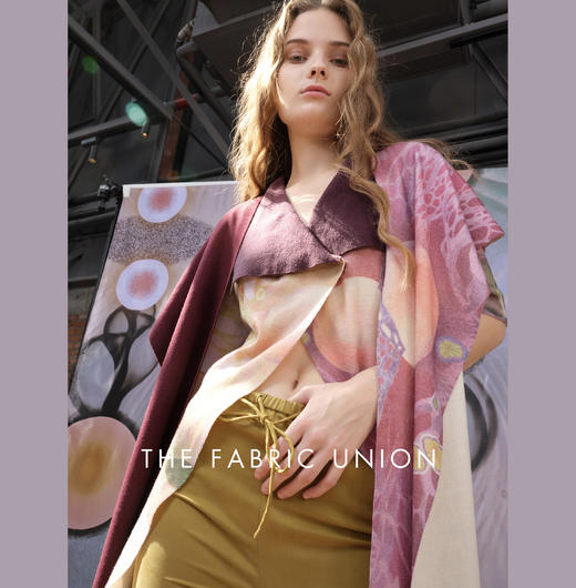 THE FABRIC UNION「Lichtung林中空地」系列印花羊毛披肩围巾 商品图0