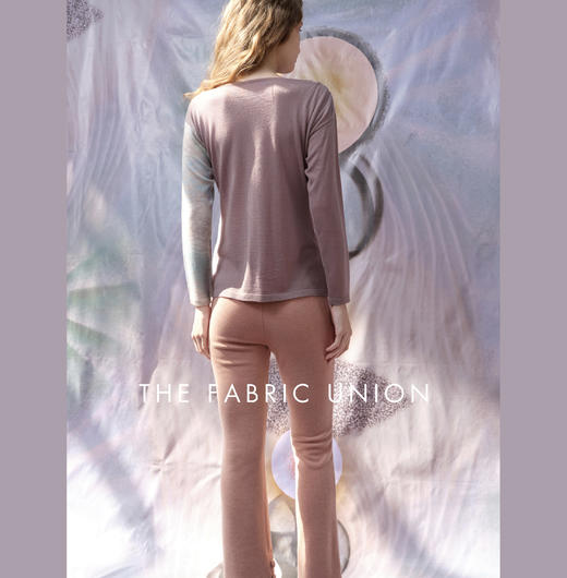 THE FABRIC UNION不规则拼接针织上衣休闲针织修身长裤 商品图3