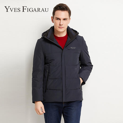 YvesFigarau伊夫·费嘉罗冬季厚款商务休闲保暖连帽羽绒服924277 商品图0