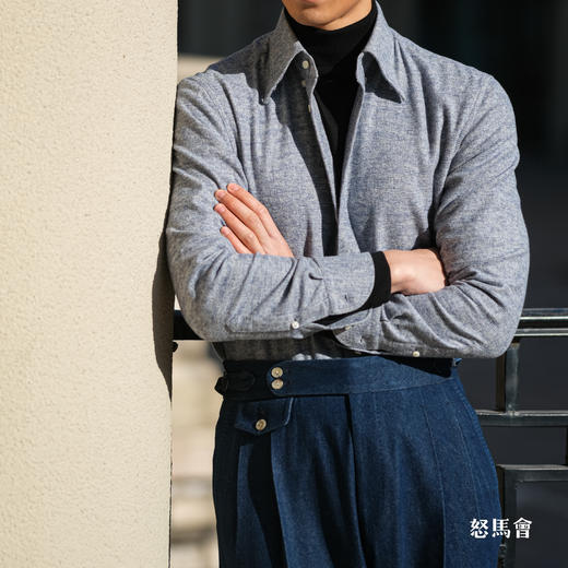 「6色可选」Flamenco 高克重法兰绒埃及棉意式工艺衬衫 商品图4