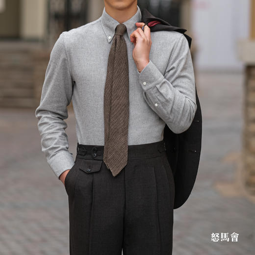 「5色可选」Flamenco 植物染法兰绒埃及棉意式工艺衬衫 商品图0