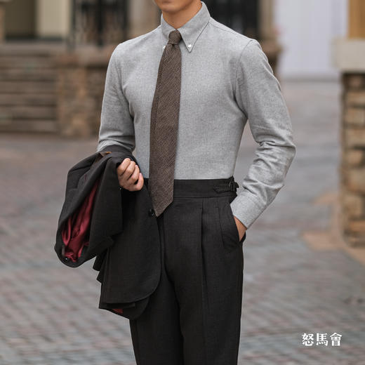 「5色可选」Flamenco 植物染法兰绒埃及棉意式工艺衬衫 商品图1