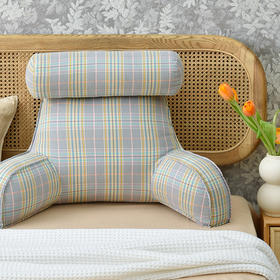 英伦格纹护颈多功能抱抱枕沙发腰靠