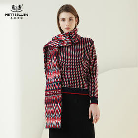 羊绒世家圣诞系列秋冬新品女士100%山羊绒围巾长款加厚保暖围脖